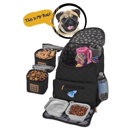 OVERLAND DOG GEAR Overland Dog Gear ODG80 Weekender Travel Backpack for Dog; Black ODG80